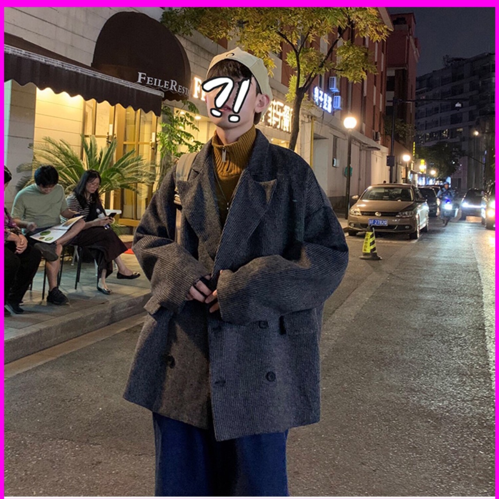 Áo Blazer nam Form rộng phong cách độc đáo , nhẹ nhàng 2021