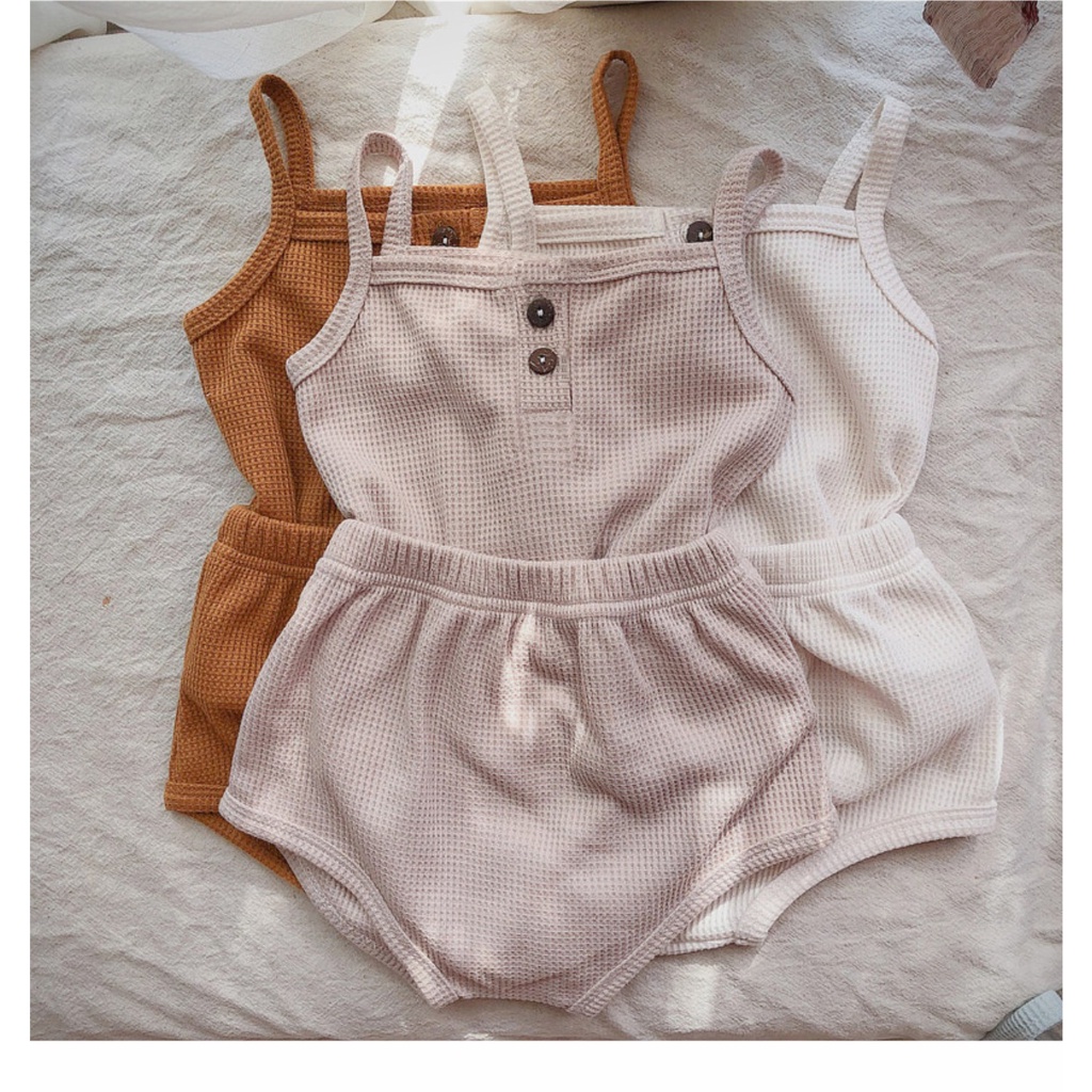 Set Cotton Mùa Hè - Bộ Đồ 2 Dây Bé Gái Chất Cotton (Hàng Cao Cấp)