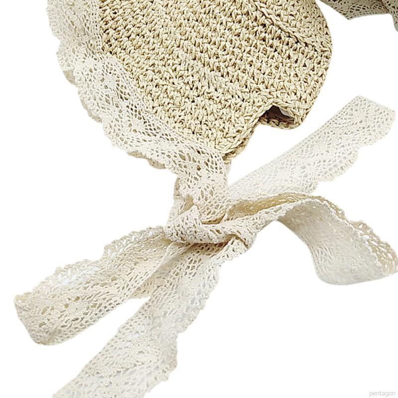 Nón vành tròn phối ren phong cách Hàn Quốc cho bé