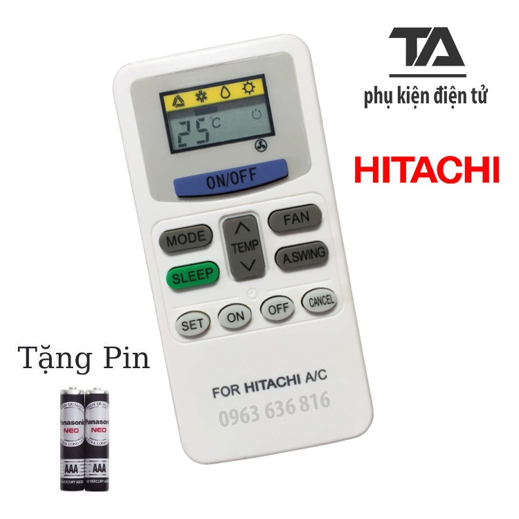 [FREESHIP 50K] ✔ REMOTE MÁY LẠNH HITACHI RAR-1D3 - ĐIỀU KHIỂN ĐIỀU HÒA HITACHI RAR-1D3