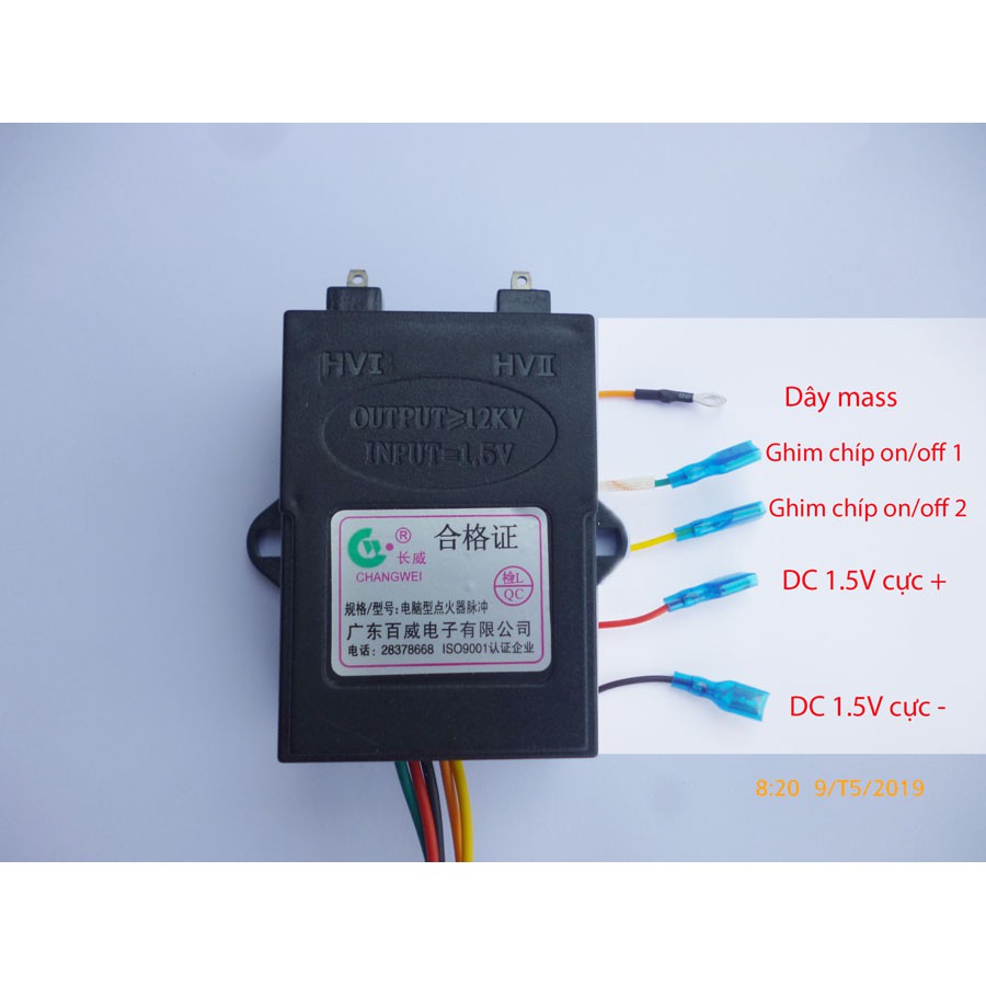 IC CHUI GHIM 2 LÒ ĐÁNH TIA LỬA ĐIỆN DC 1.5V
