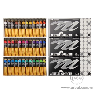 [ARBAT] Màu Nicker Acrylic Gouache - Set 36 màu