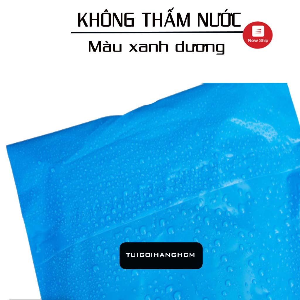 Túi gói hàng 25x35 MÀU XANH DƯƠNG loại PHỔ THÔNG nhựa nguyên chất dẻo bóng đẹp - Tuigoihanghcm (1)