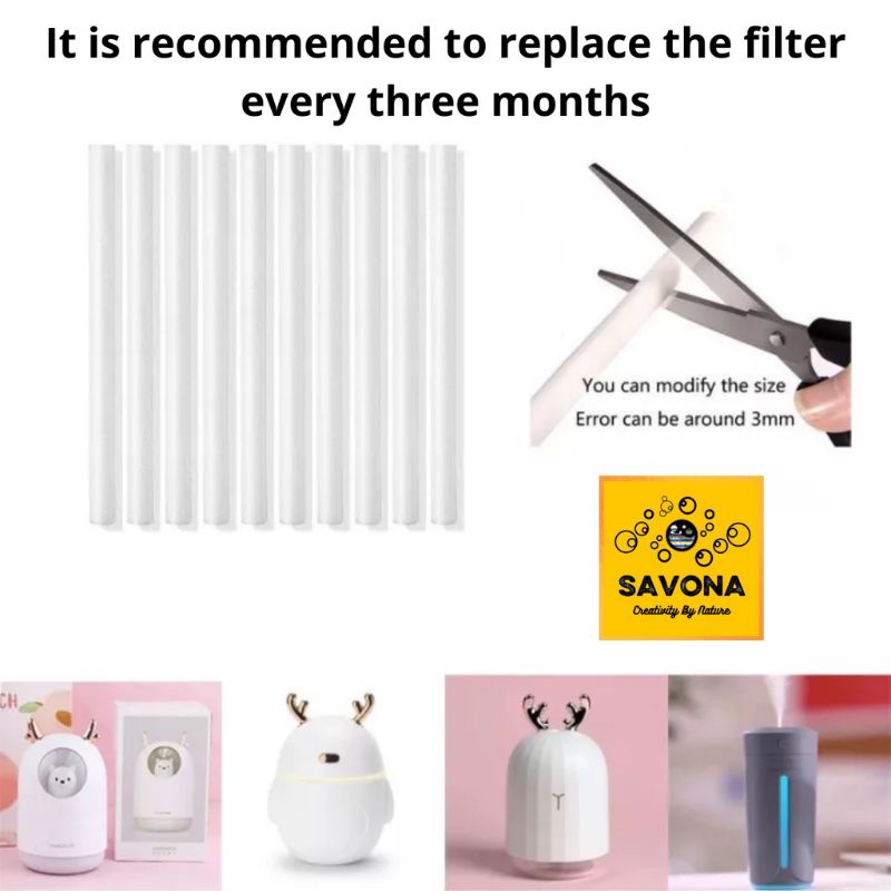 5 Lõi cotton thay thế cho máy phun sương - Thanh lọc cotton cho tất cả Máy xông  - 5 Pcs Humidifiers Filters Cotton Swab