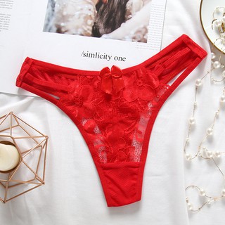 Quần lót ren lọt khe sexy mẫu chữ T gợi cảm 6 màu hoa mai C34