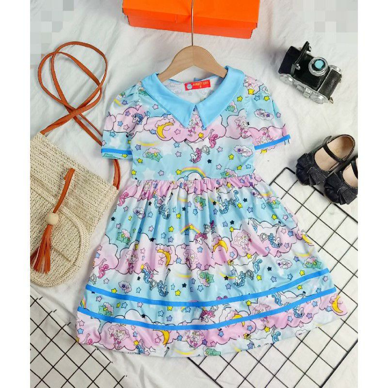 ĐẦM THUN LẠNH HOẠ TIẾT DỄ THƯƠNG - váy đầm bé gái