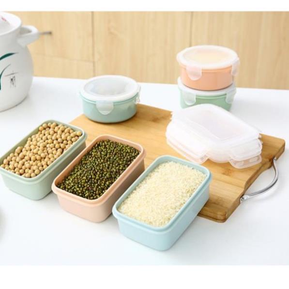 Hộp Trữ Đông, Hộp Nhựa Đựng Thực Phẩm Tủ Lạnh Có Nắp Chống Tràn