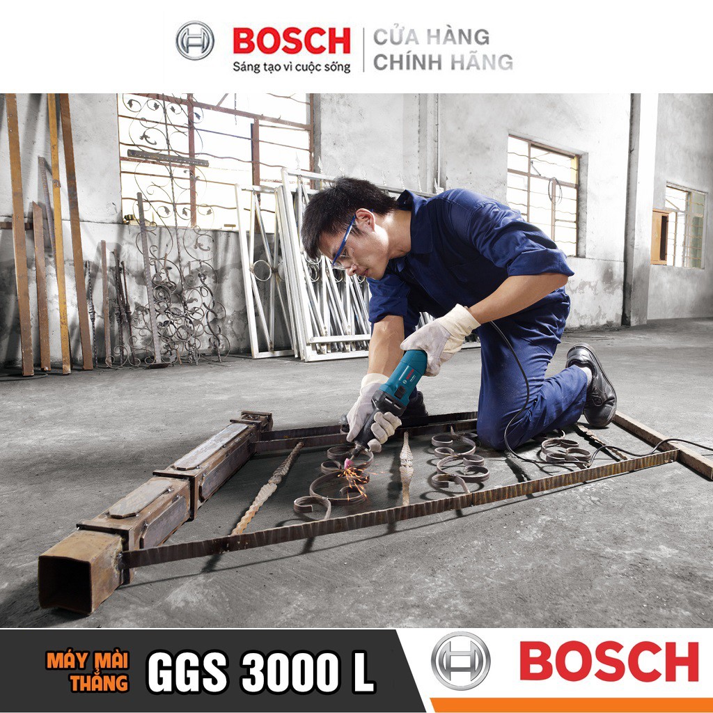 [CHÍNH HÃNG] Máy Mài Thẳng Bosch GGS 3000 L (6MM-300W), Giá Đại Lý Cấp 1, Bảo Hành Tại Các TTBH Toàn Quốc