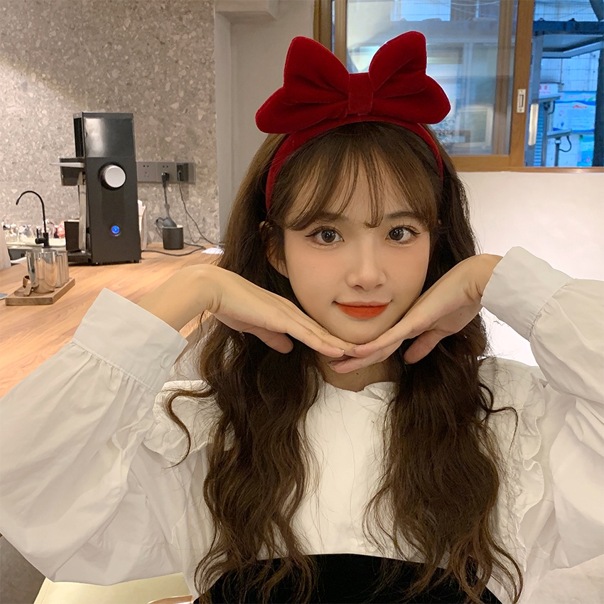 Băng đô nơ cài tóc ba chiều phong cách công chúa thời trang năm mới