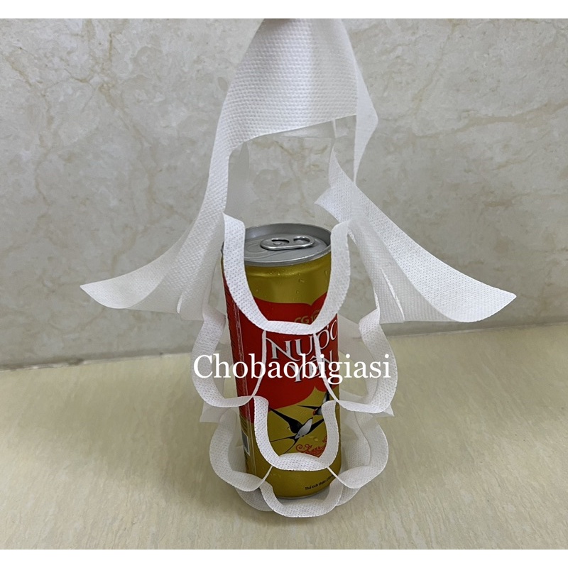 1 cái Túi đựng ly bằng vải hình lưới độc đáo, sang trọng thay thế túi chữ T đựng ly cafe, trà sữa ( SP y hình)