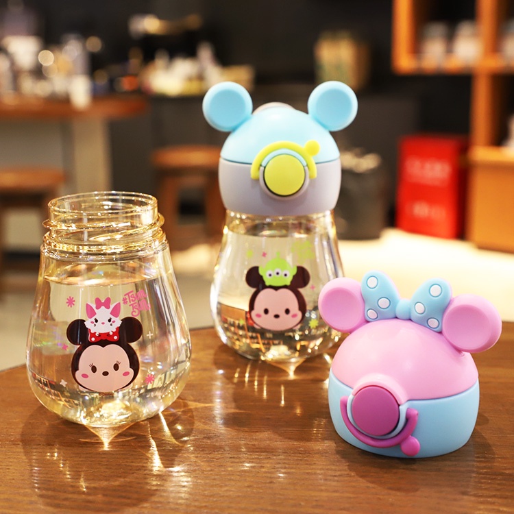 Bình Nước Thể Thao 400ml Không BPA Bằng Silicone In Hình Elsa Cho Trẻ Em