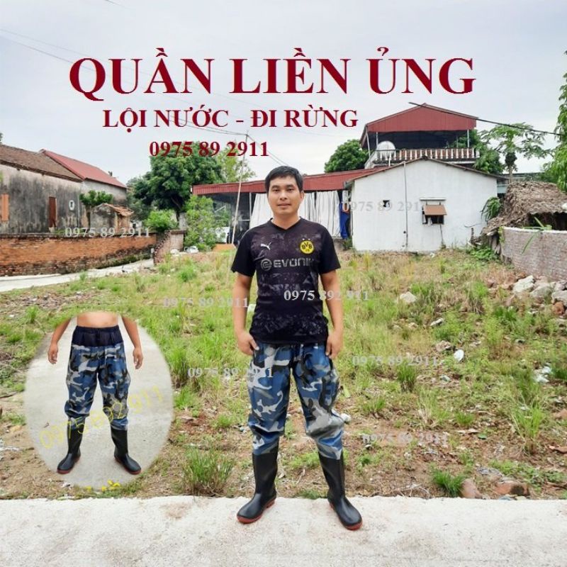 Quần liền ủng lội nước , đi rừng loại sịn