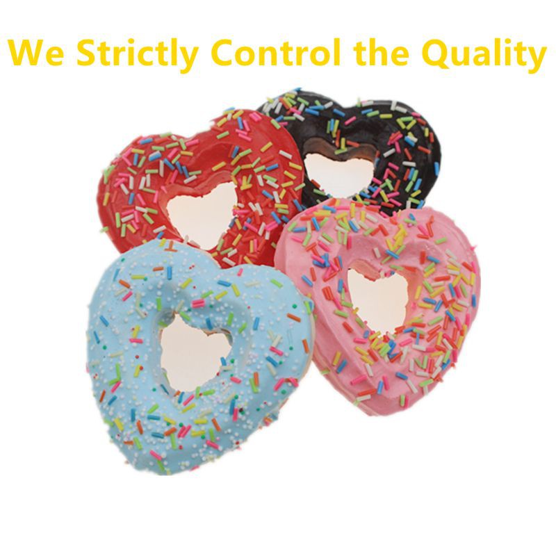 Đồ chơi dạng nén đàn hồi họa tiết bánh donut hình trái tim