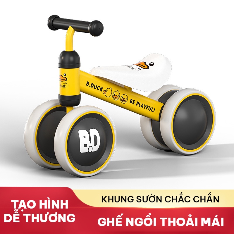 Xe chòi chân cho bé khung sườn thép carbon cứng cáp chịu được tải trọng lớn lốp xe nhựa an toàn hơn chịu ma sát tốt