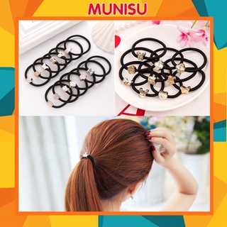 Dây buộc tóc siêu đẹp, Dây buộc tóc đính hạt charm xinh xắn SC20