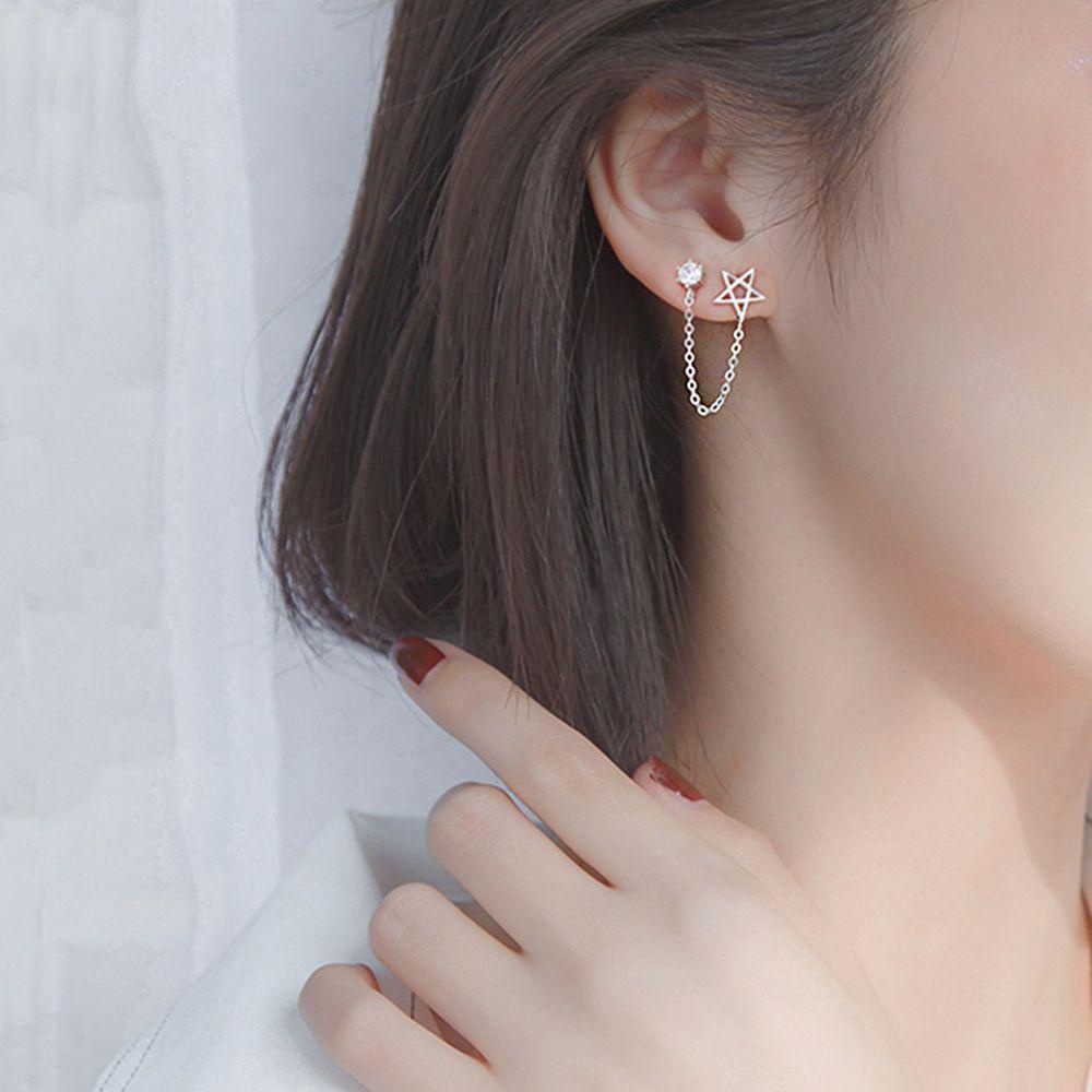 Khuyên Tai Dạng Chuỗi Xích Đôi Cá Tính Thanh Lịch|Khuyên Tai Tua Rua Bằng Đồng Cho Nữ