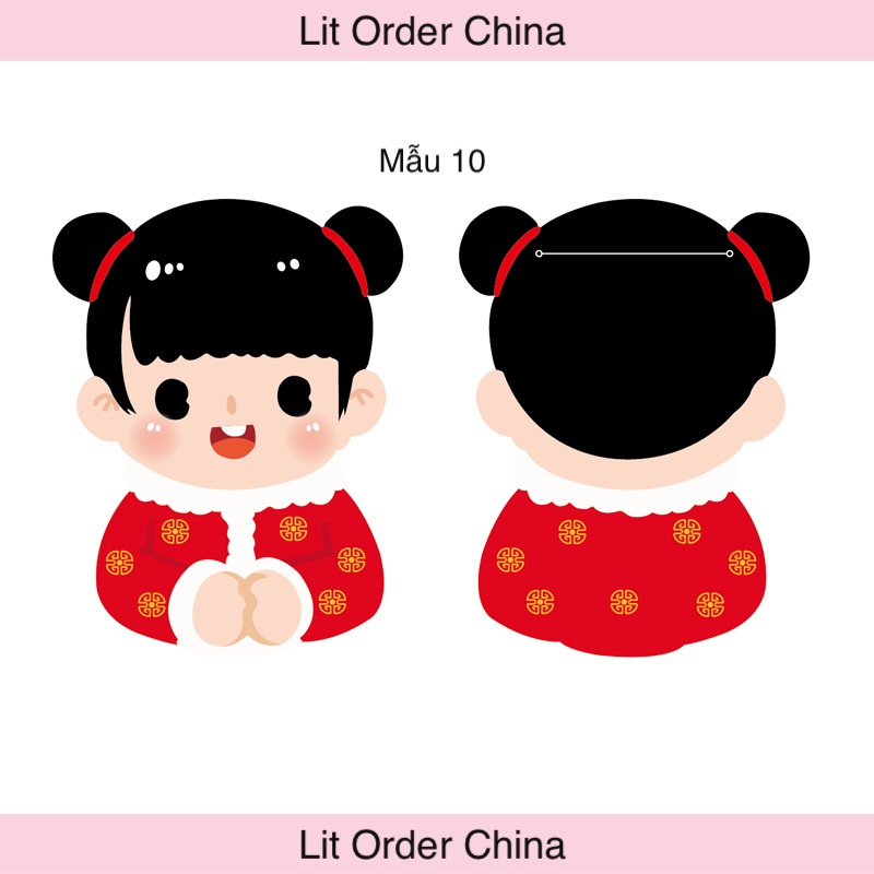 Lit lì xì chibi 2022 loại bóng đẹp dày dặn, phong bao lixi dễ thương