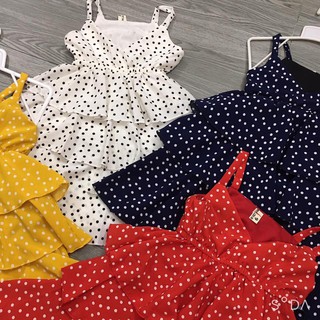 Váy maxi chấm bi size cho bé gái (10-22kg)
