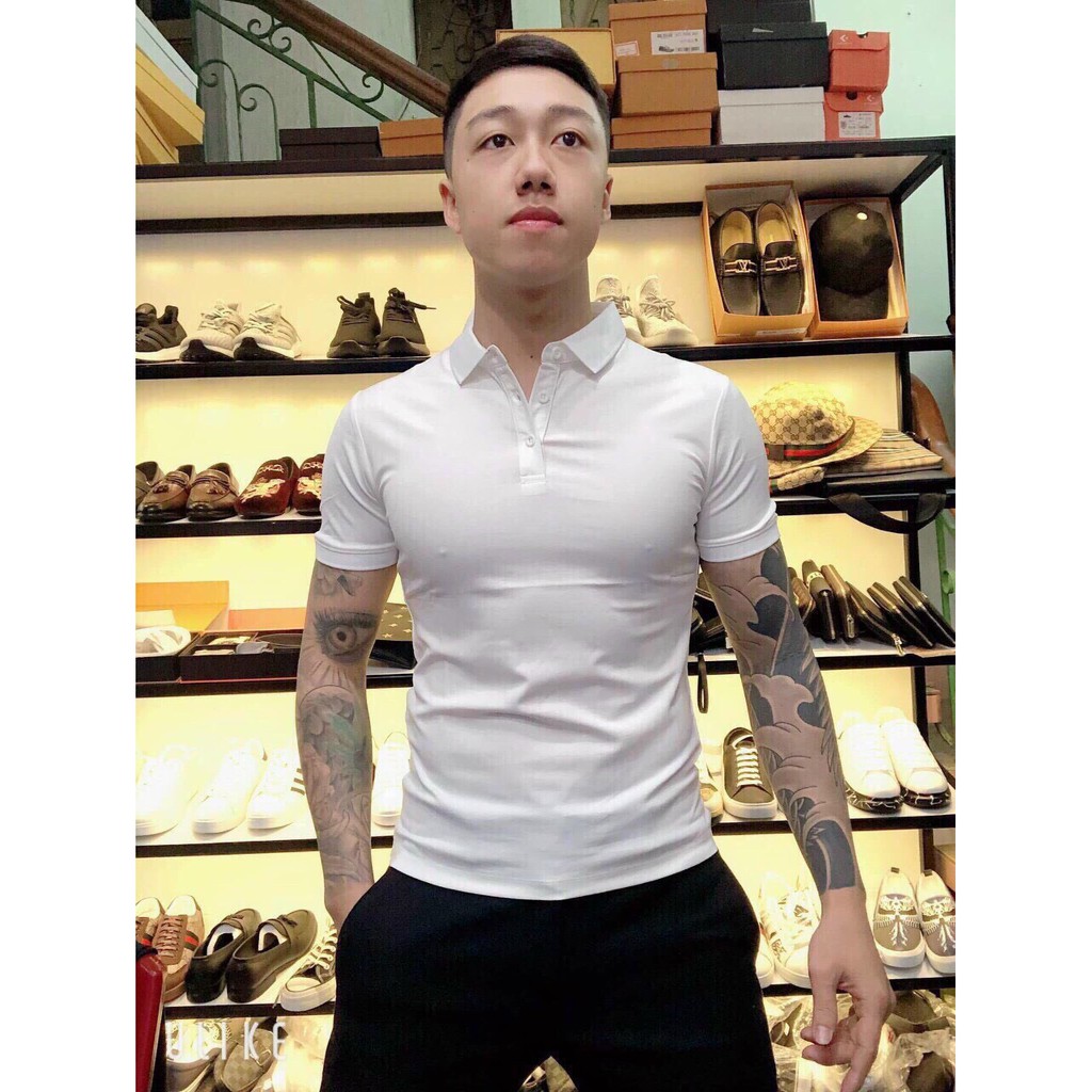 Áo Phông Polo Nam Ôm Body Màu Trơn Chất Thun Cá Sấu Siêu Bền - AC83 - Shopmens