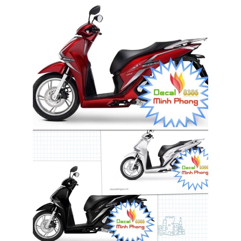 Tem SH 2020 AMG xám trắng (có phản quang và không phản quang)