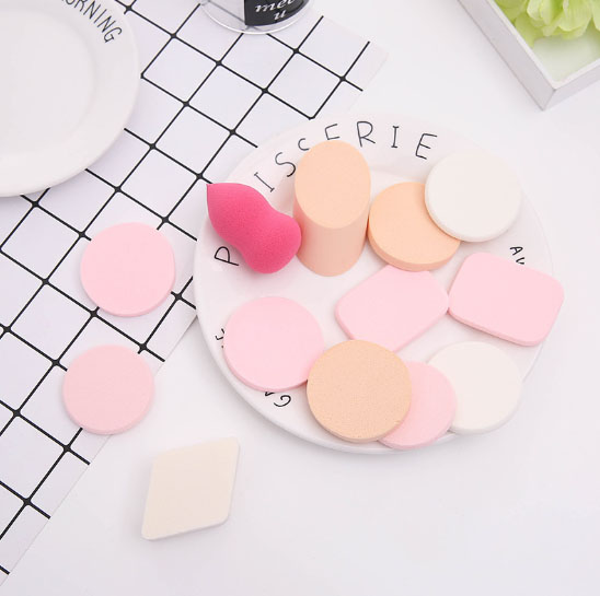 Raffer Bông mút trang điểm kem nền phấn phủ bộ 6 miếng - Bộ đánh phần và set trang điểm Sponge Makeup cao cấp RF211