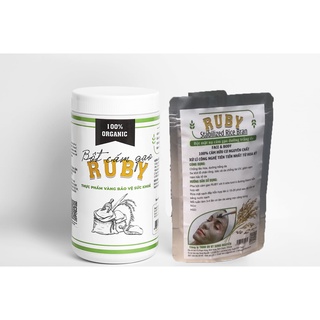 COMBO 1 Bột Cám Gạo RUBY + 1 Mặt Nạ Dưỡng Trắng RUBY 250 gam, "Sức Khỏe+ Sắc Đẹp"