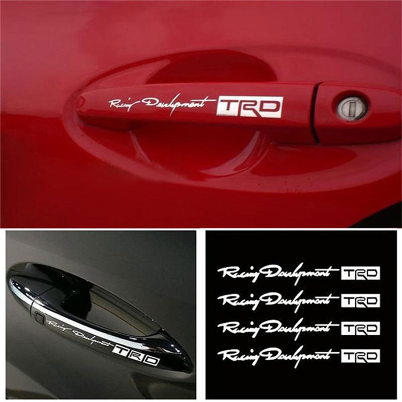 Set 4 sticker dán cửa xe ô tô TRD