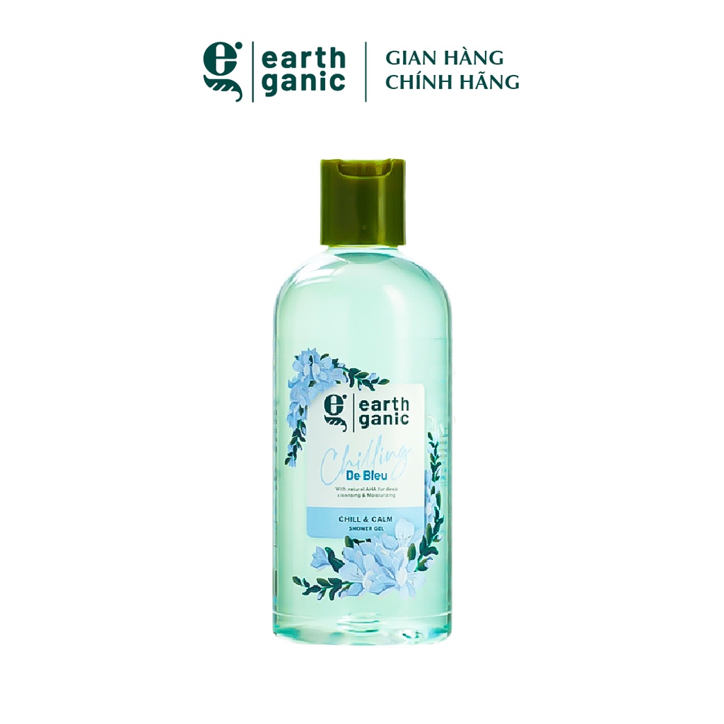 Sữa tắm dưỡng ẩm trắng da Earthganic Hương Lan Nam Phi AHA trắng da thơm lâu, thành phần thiên nhiên