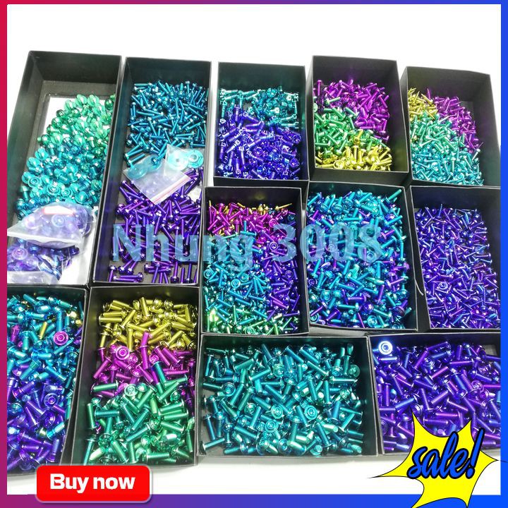 Combo ốc GR5 titanium cho xe satria/raider