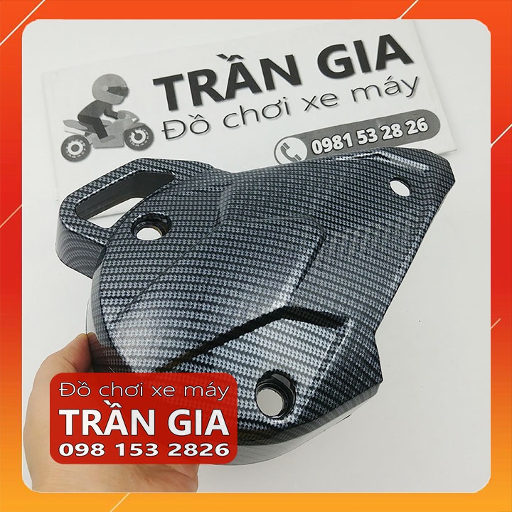 Ốp lốc máy nhỏ xe AB airblade năm 2016-2017-2018-2019 ốp lốc nồi trước air blade xi inox cacbon - phụ kiện trang trí