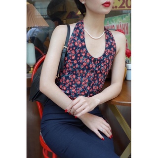 [JODE] áo hoa cổ yếm