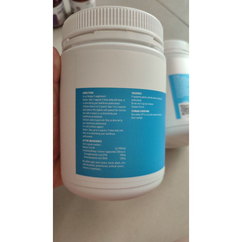 Dầu cá tự nhiên FISH OIL HEALTHY CARE OMEGA 3 1000 MG 400 viên
