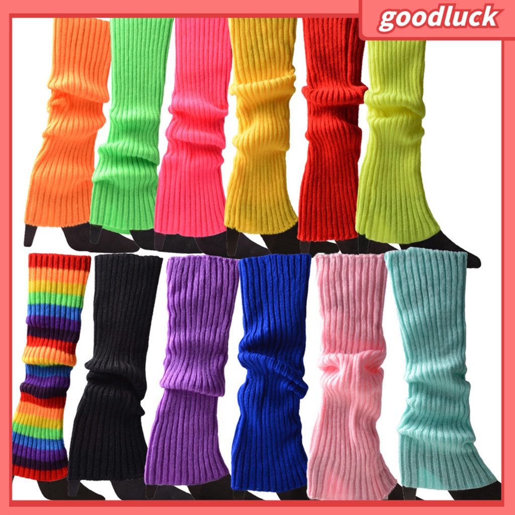 1 Đôi Tất Ống Chân Dệt Kim Giữ Ấm Cho Nữ