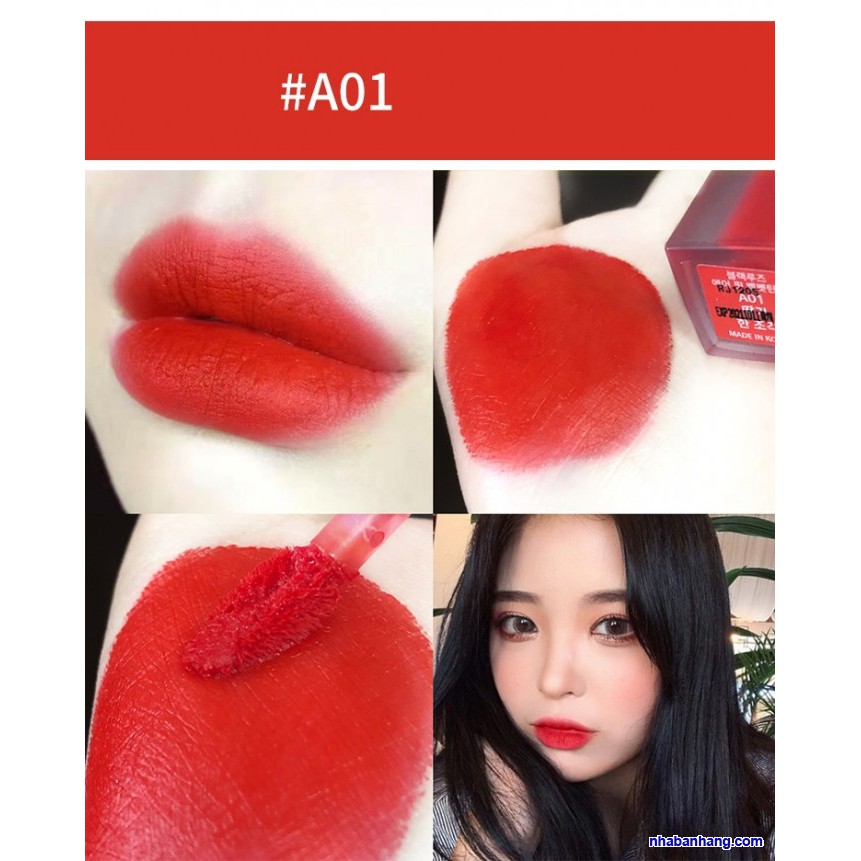 (CAM KẾT AUTH, TEM HIDDEN TAG) Son Lì Black Rouge Màu #A01 Strawberry Red (đỏ dâu)