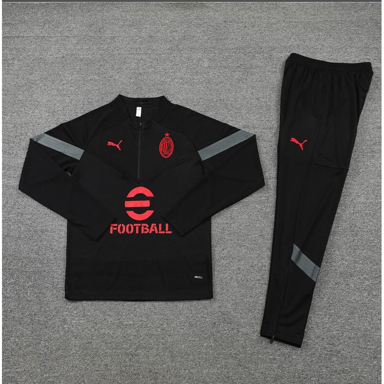 Áo Bóng Đá A + + + + Dây Kéo Nửa Thân AC milan 2022 / 23