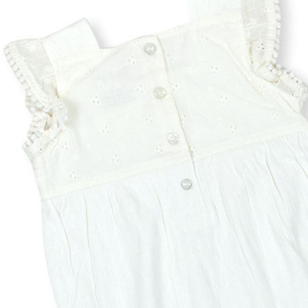 Bộ liền thân cho bé gái Romper body đùi màu trắng Mother’s Choice - kèm móc100% cotton mềm mại thoáng mát IT3161