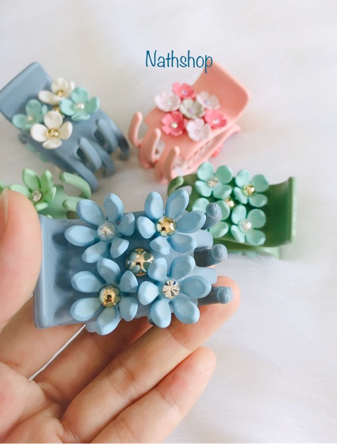 Kẹp càng cua bông hoa Handmade 5 răng