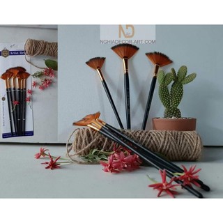 Bộ 6 cây cọ xòe, cọ quạt vẽ tranh