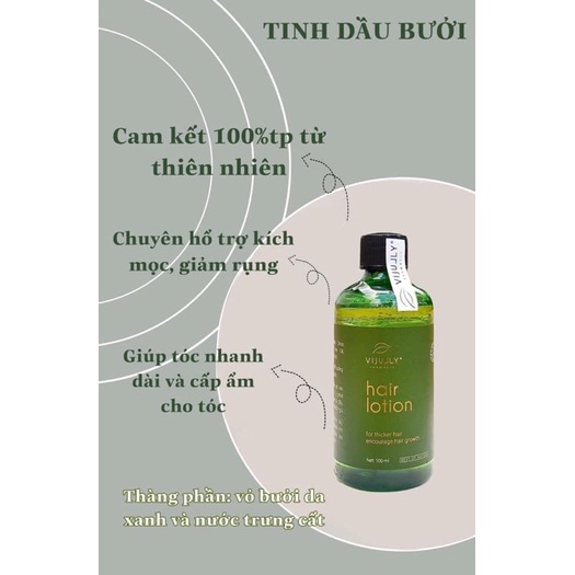 Xịt bưởi Vijully ⚡ TẶNG CỘT TÓC ⚡ Tinh dầu bưởi Vijully giảm rụng, tóc mọc nhanh dày