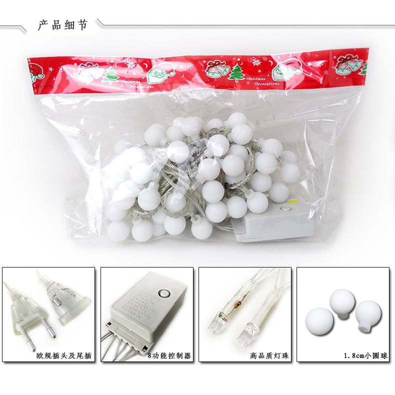 10M 100LED Dây đèn LED trang trí cây thông Noel