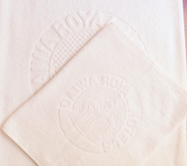 Khăn tắm logo Daiwa khách sạn Nhật, 100% cotton, thấm hút tốt, không hôi nhớt, không phai màu khi sử dụng