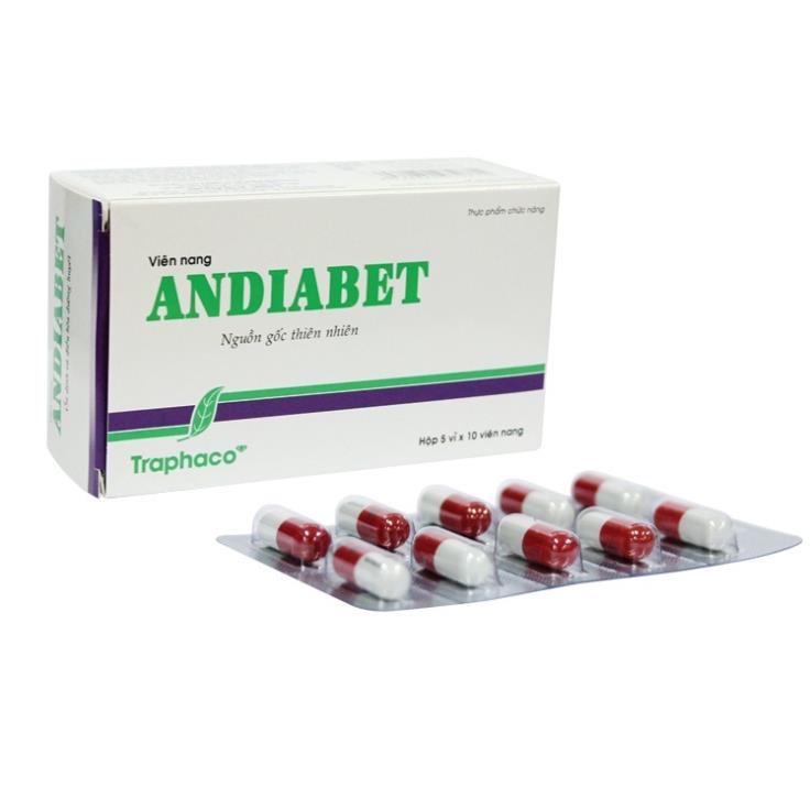 ANDIABET – Hỗ trợ ngăn ngừa biến chứng bệnh tiểu đường, giúp ổn định điều hoà đường huyết (50 viên)