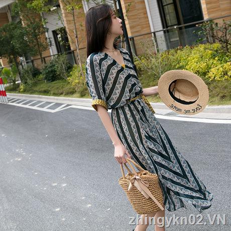 【In Stock & COD】NEW Set Đồ Đi Biển Hai Món Thời Trang Mùa Hè Phong Cách Bohemian Cho Nữ