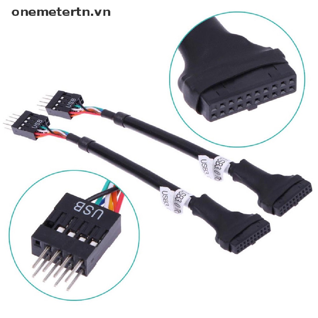 Onemetertn Cáp Chuyển Đổi USB 3.0 20-Pin Male Sang USB 2.0 9-Pin Female