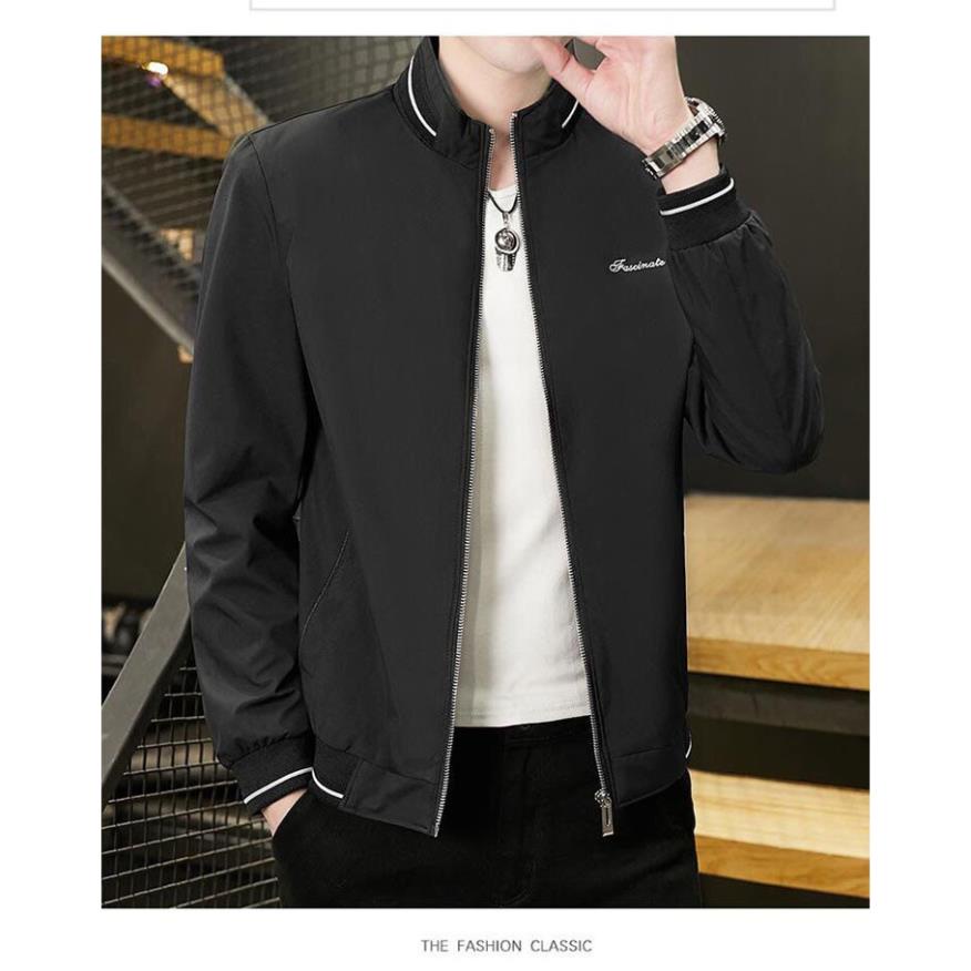 Áo khoát nam 2 lớp bomber viền cổ hàng bao chất cực chất-A1004
