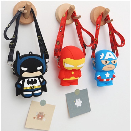 Túi Đeo Chéo Mini Cho Bé - Túi Silicon Thiết Kế Họa Tiết Người Nhện, Siêu Anh Hùng, Mickey Dễ Thương, Cute Cho Bé - PK6