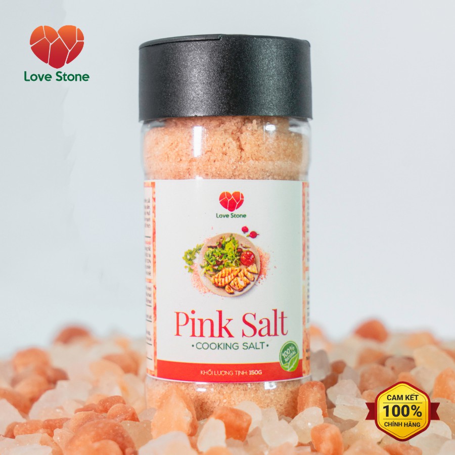 Muối ăn (Pink Salt) Himalaya Love Stone – Theo Tiêu Chuẩn Muối Ăn Bộ Y Tế