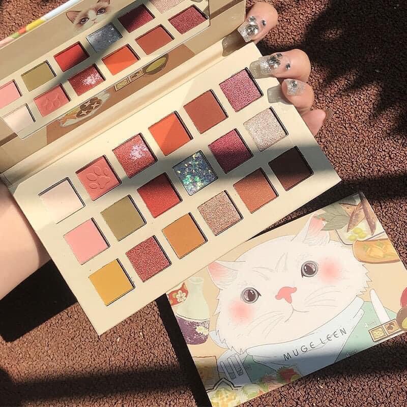Phấn mắt chân mèo MUGE LEEN 18 ô xinh xắn | BigBuy360 - bigbuy360.vn