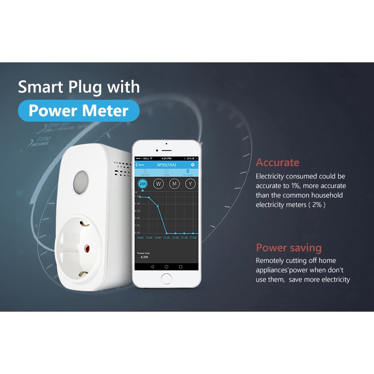 Gobuy Sales BroadLink SP3S Wireless WiFi Smart Socket Switch Plug Timer Monitor EU For Phone GOBUY | BigBuy360 - bigbuy360.vn
