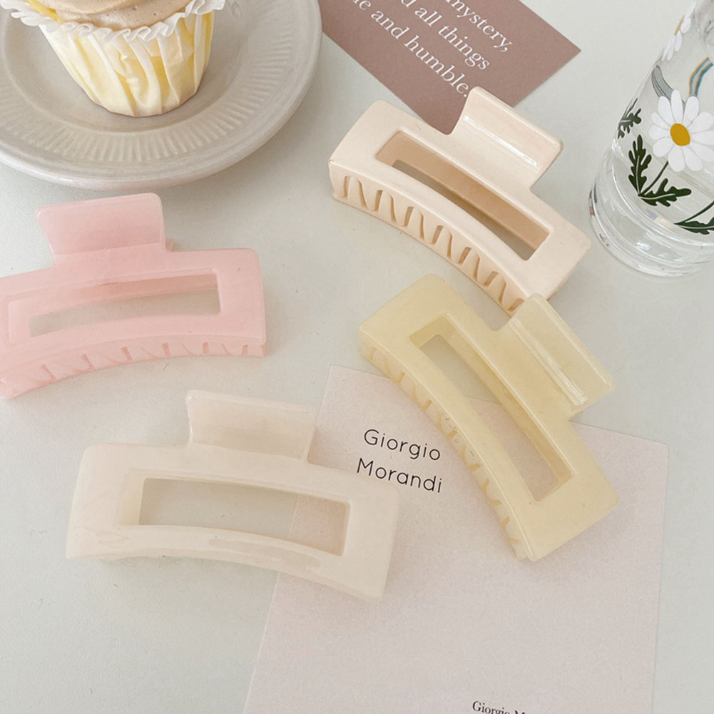 Kẹp tóc nhựa màu trơn thời trang cho nữ